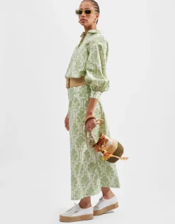 A-Long SkirtGrove in Heavy Cotton Stretch