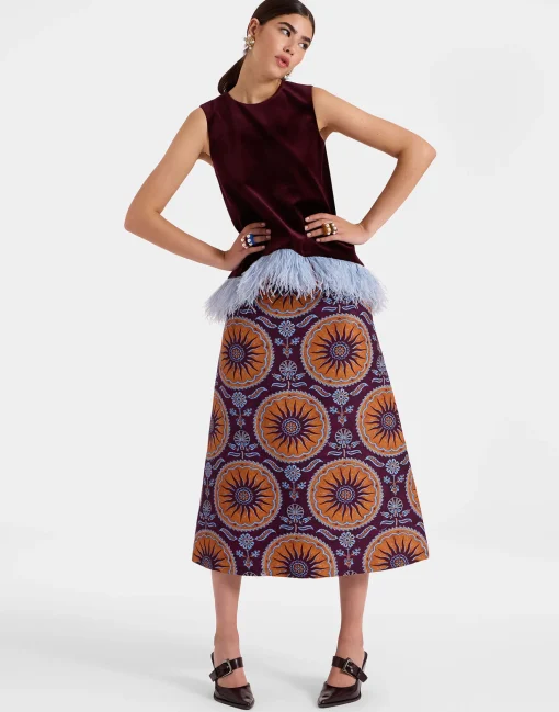 A-Long SkirtSovereign Purple in Cady Wool