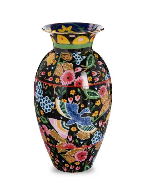 Amphora VaseColombo Nero in Porcelain