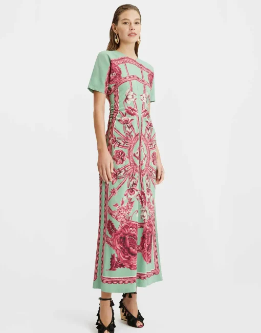 Angelica DressZodiac Placée Acquamarine in Envers Satin
