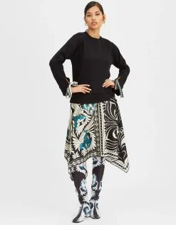 Arcade DressMix Tiles Placée Black in Heavy Jersey