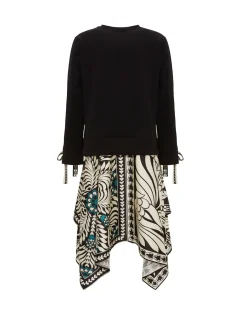 Arcade DressMix Tiles Placée Black in Heavy Jersey