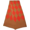 Argyle ScarfCamel Orange in Wool