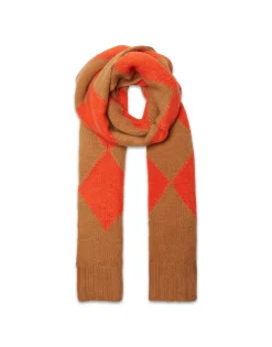 Argyle ScarfCamel Orange in Wool