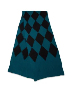 Argyle ScarfGreen / Black in Wool