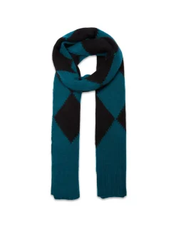 Argyle ScarfGreen / Black in Wool