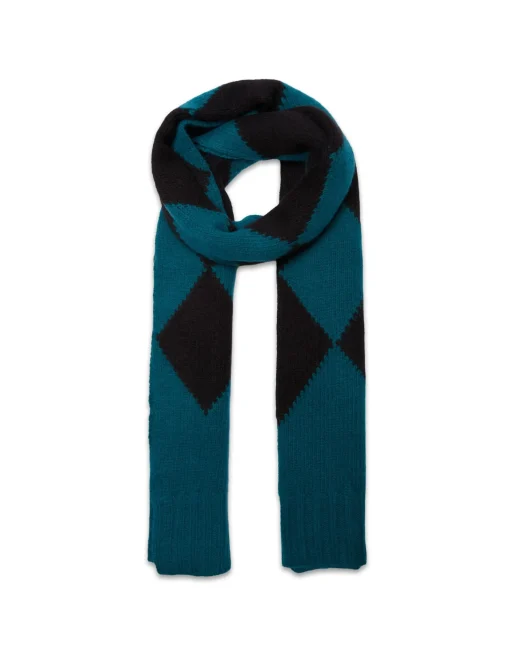 Argyle ScarfGreen / Black in Wool