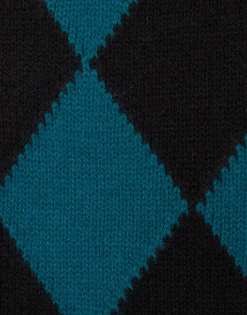 Argyle ScarfGreen / Black in Wool