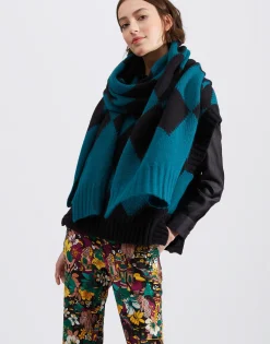 Argyle ScarfGreen / Black in Wool