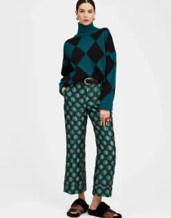 Argyle SweaterGreen / Black in Wool