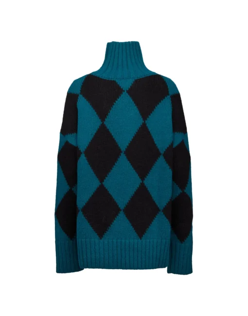 Argyle SweaterGreen / Black in Wool