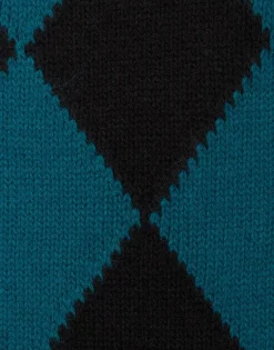 Argyle SweaterGreen / Black in Wool