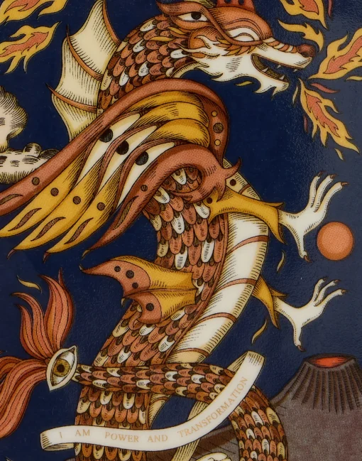 AshtrayThe Dragon Midnight Blue in Porcelain