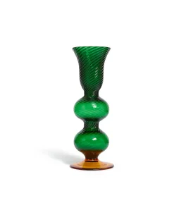 Baby Bubble Candle StickSolid Green in Murano Glass