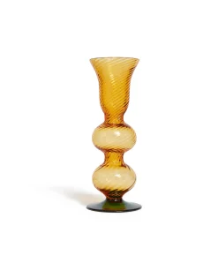 Baby Bubble Candle StickSolid Amber in Murano Glass