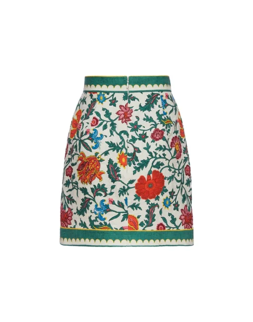 Baia Mini SkirtDragonflower Mini Multicolor in Shot Cotton