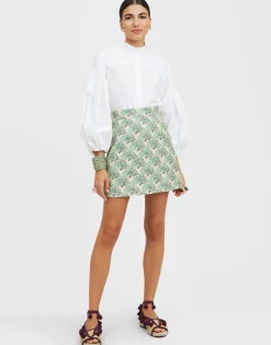 Baia Mini SkirtFans Mint in Shot Cotton