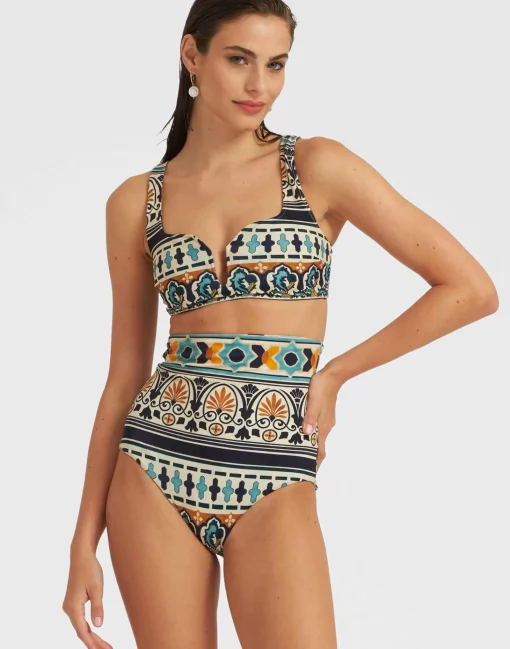 Barbarella Bikini TopCasareale Small Placèe Cream in Lycra