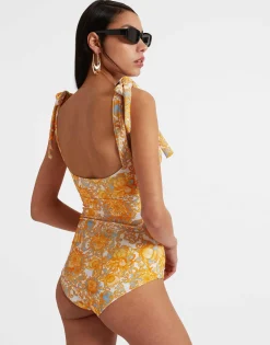 Barbarella SwimsuitAnemone Small Orange in Lycra