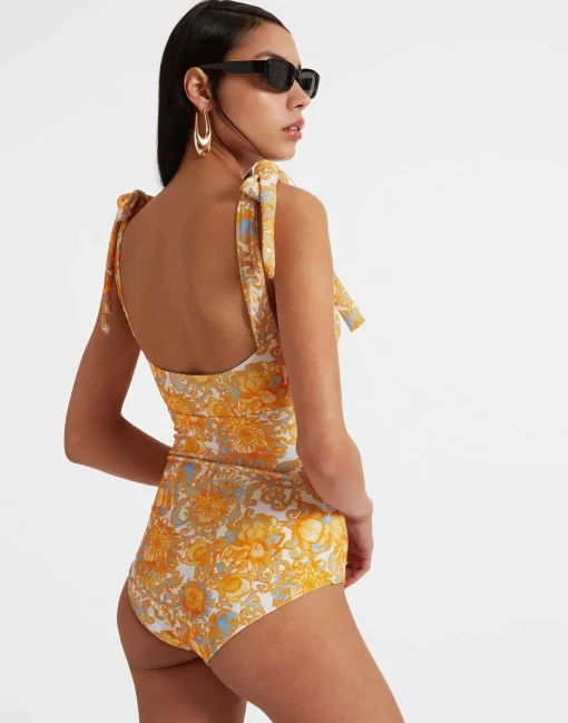 Barbarella SwimsuitAnemone Small Orange in Lycra