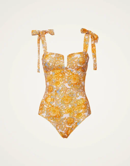 Barbarella SwimsuitAnemone Small Orange in Lycra