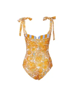 Barbarella SwimsuitAnemone Small Orange in Lycra