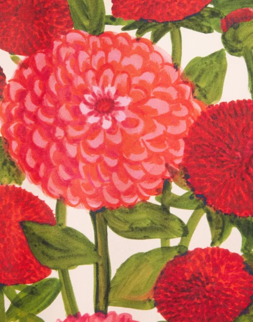 Bellini DressPink Dahlias in Popeline Cotton