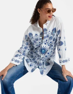 Better Than Your Boyfriend's ShirtOlympus Placée Cream in Cotton Poplin