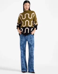 Better Than Your Boyfriend's JeansBast Blue in Laser-Printed Denim