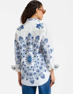 Better Than Your Boyfriend's ShirtOlympus Placée Cream in Cotton Poplin