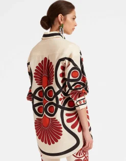 Better Than Your Boyfriend's ShirtMedallion Placée Cream in Cotton Poplin