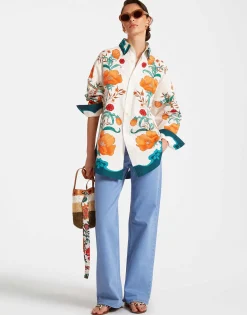 Better Than Your Boyfriend's ShirtMorpheus Placée Orange in Summer Poplin