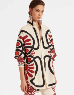 Better Than Your Boyfriend's ShirtMedallion Placée Cream in Cotton Poplin