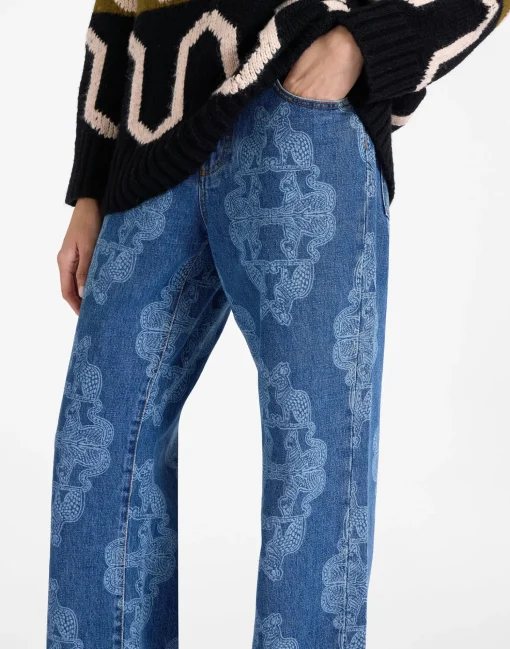 Better Than Your Boyfriend's JeansBast Blue in Laser-Printed Denim