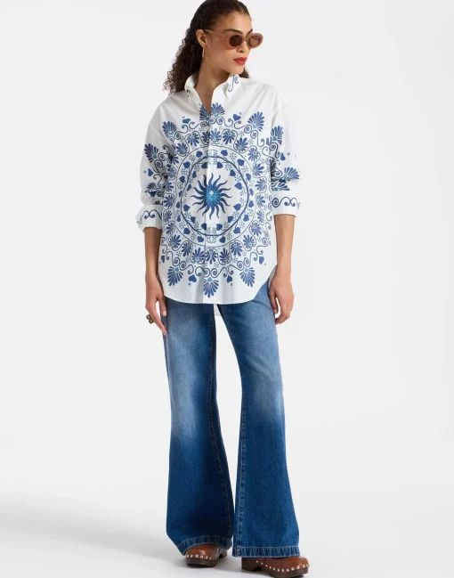 Better Than Your Boyfriend's ShirtOlympus Placée Cream in Cotton Poplin