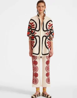 Better Than Your Boyfriend's ShirtMedallion Placée Cream in Cotton Poplin