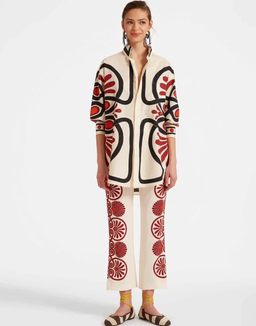 Better Than Your Boyfriend's ShirtMedallion Placée Cream in Cotton Poplin