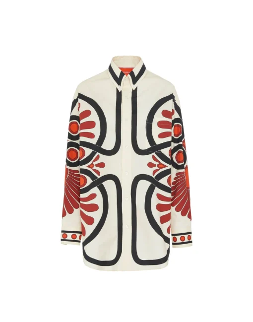 Better Than Your Boyfriend's ShirtMedallion Placée Cream in Cotton Poplin
