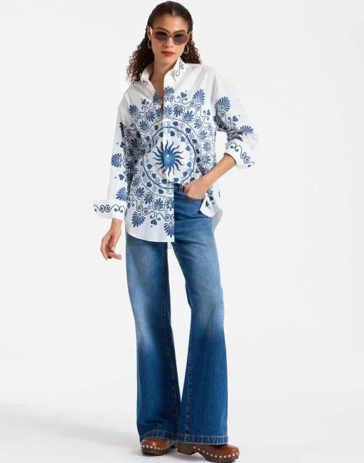 Better Than Your Boyfriend's ShirtOlympus Placée Cream in Cotton Poplin