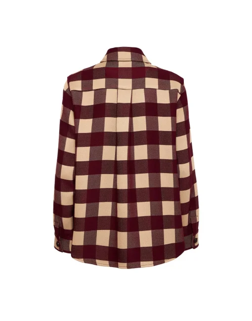 Better Than Your Boyfriend's JacketCheckers Burgundy in Viscose Tailoring