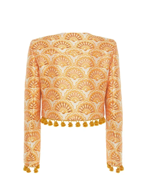 Bijoux JacketFans Gold in Jacquard  With Tassels