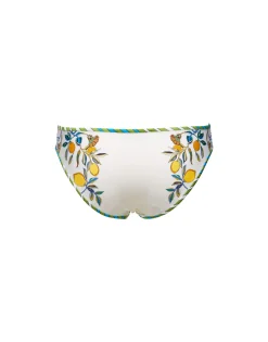 Bikini BottomBorboni Placée Bianco in Lycra