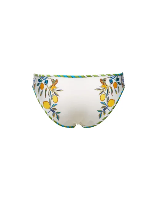Bikini BottomBorboni Placée Bianco in Lycra
