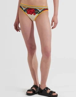 Bikini BottomTaormina Placée Ivory in Lycra