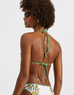 Bikini TopBorboni Placée Bianco in Lycra