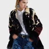 Bonanza JacketCorsini Placée Cream in Cotton Velvet With Fringes