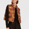 Bonbon Puffer VestBronze in Textured Sequins