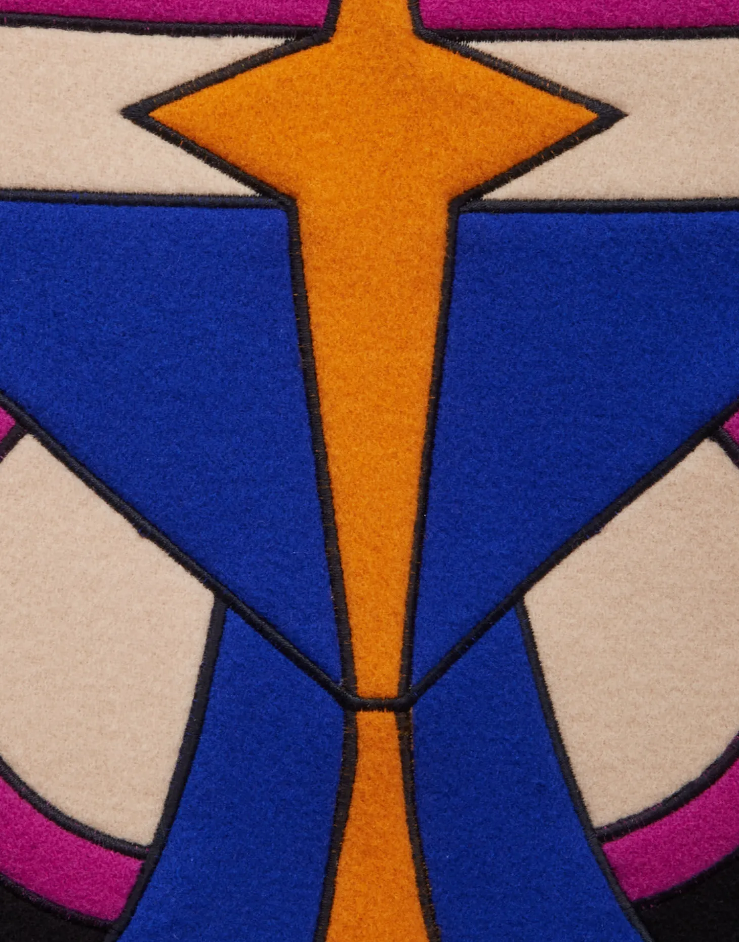 Boxy Coat IntarsiaDark Green in Wool