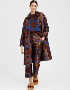 Boxy CoatJacquard Selva in Jacquard