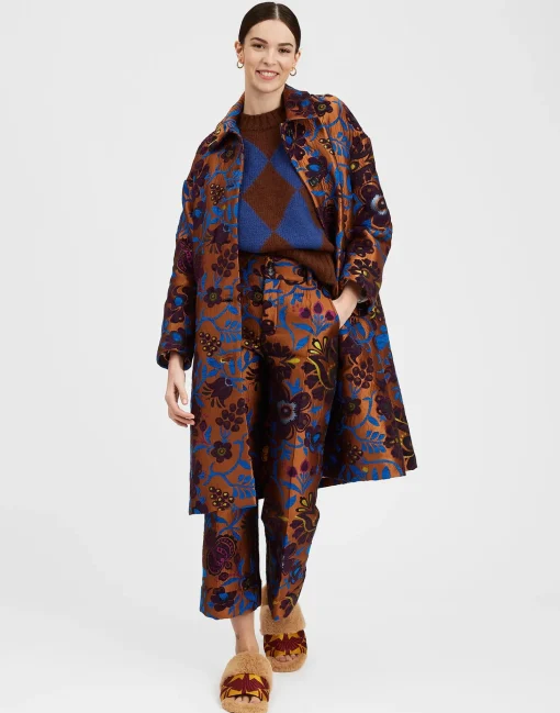 Boxy CoatJacquard Selva in Jacquard